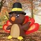 GOOSH 4FT Tall Thanksgiving Inflatables Turkey Baby in Hat with Built-in LEDs